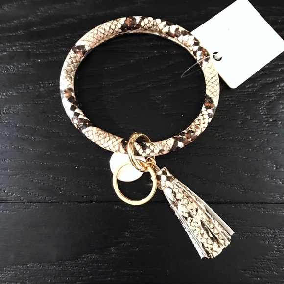 BOGO ALL Keychains-Snakeskin Round Keychain Tassel - Picture 6 of 8